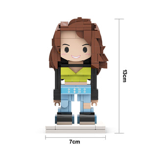 Creative Gifts for Her Full Body Customizable 1 Person Custom Brick Figures Small Particle Block Toy - MadeMineUK