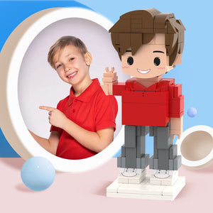 Birthday Gifts for Kids Full Body Customizable 1 Person Custom Cute Brick Figures Small Particle Block Toy - MadeMineUK