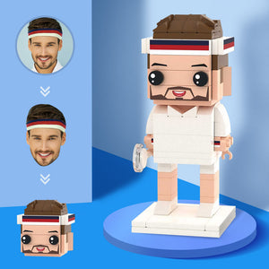 Customized Male Tennis Players Figures Small Particle Block Toy Customizable Brick Art Gifts - MadeMineUK