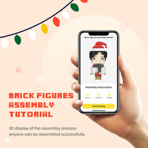 Full Body Customizable 1 Person Cool Young Daddy In Long Brown Coat Custom Brick with Frame Figures Small Particle Block Toy Brick Me Figures For Father's Day - MadeMineUK