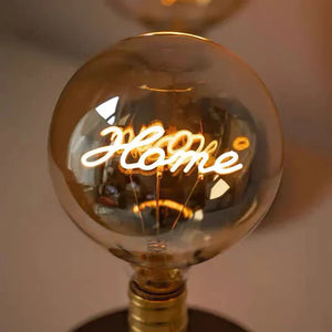 Custom Text Light Bulb Vintage Edison Led Filament Modeling Lamp Soft Light Bulbs Decorative Led Light Bulbs - MadeMineUK