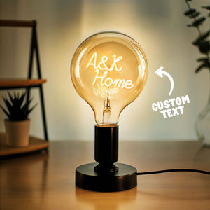 Custom Couple Gifts Custom Name Light Bulbs Vintage Edison Led Filament Modeling Lamp Home Decor - MadeMineUK