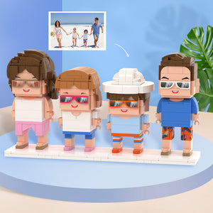 Full Body Customizable 4 People Custom Brick Figures Small Particle Block - MadeMineUK