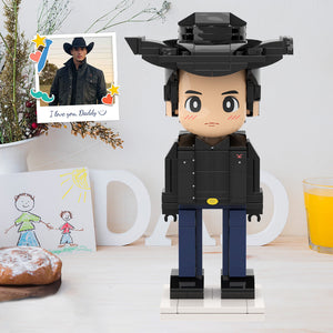 Full Body Duddu Brick Figures Customizable 1 Person Custom Brick Figures Small Particle Block Toy Brick Me Figures For Western Life Style Daddy On Father's Day - MadeMineUK