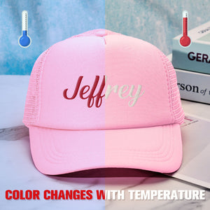 Custom Puff Print Trucker Hat Personalized Temperature-sensitive Foam Trucker Caps - MadeMineUK