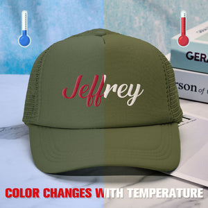 Custom Puff Print Trucker Hat Personalized Temperature-sensitive Foam Trucker Caps - MadeMineUK