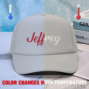 Custom Puff Print Trucker Hat Personalized Temperature-sensitive Foam Trucker Caps - MadeMineUK