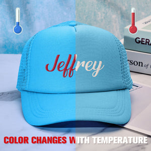 Custom Puff Print Trucker Hat Personalized Temperature-sensitive Foam Trucker Caps - MadeMineUK