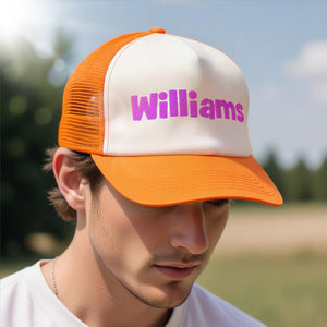 Custom Puff Print Trucker Hat Personalized Name Light-changing Foam Trucker Caps - MadeMineUK