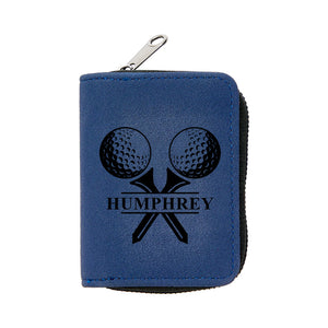 Personalized Leather Golf Wallet with 18 Card Slots Card Holder Wallet Gift for Men - MadeMineUK