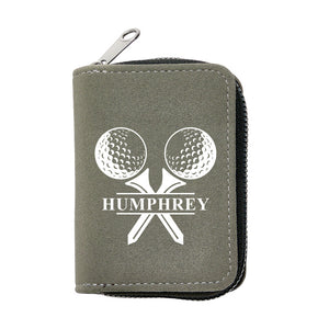 Personalized Leather Golf Wallet with 18 Card Slots Card Holder Wallet Gift for Men - MadeMineUK