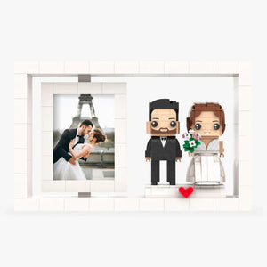 Full Body Customizable 2 People Custom Brick Figures Photo Frame Small Particle Block Home Decor Brick Me Figures - MadeMineUK