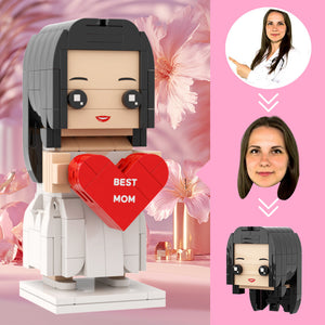 Mother's Day Gift Customizable Head Brick Figures Gift for Best Mom - MadeMineUK