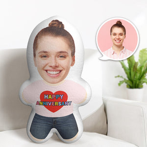 Anniversary Gifts Custom Face Doll Minime Pillow Stuffed Toy for Him/Her