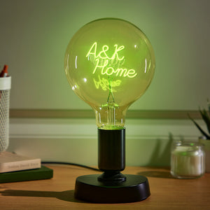 Custom Text Vintage Edison Led Filament Modeling Lamp Soft Light Bulbs Decorative Green Light Led - MadeMineUK