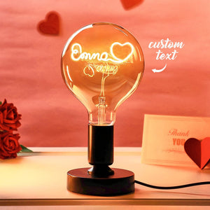 Creative Christmas Gifts Custom Name Vintage Light Bulbs Show your Love with this Light Bulbs - MadeMineUK