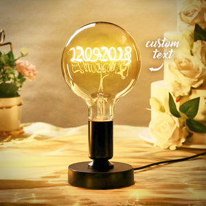 Anniversary Gifts for Him Custom Light Bulbs Vintage Edison Led Filament Modeling Lamp Home Decor - MadeMineUK