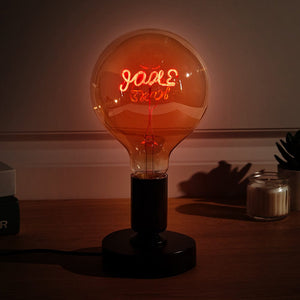 Custom Text Vintage Edison Led Filament Modeling Lamp Soft Light Bulbs Blue and Red Bulbs - MadeMineUK