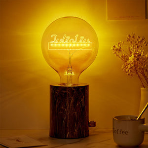 Custom Acrylic Name Led Vintage Edison Filament Modeling Lamp Soft Light Bulbs - MadeMineUK