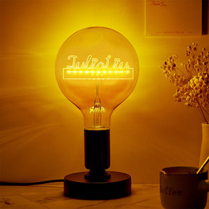 Custom Acrylic Name Led Vintage Edison Filament Modeling Lamp Soft Light Bulbs - MadeMineUK