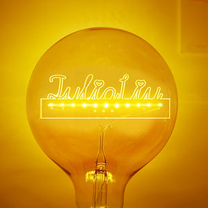 Custom Acrylic Name Led Vintage Edison Filament Modeling Lamp Soft Light Bulbs - MadeMineUK