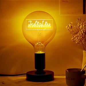 Custom Led Vintage Edison Personalized Acrylic Name Lamp Soft Light Bulbs - MadeMineUK