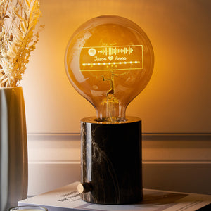 Custom Spotify Music Code Led Vintage Edison Personalized Acrylic Name Lamp Soft Light Bulbs - MadeMineUK