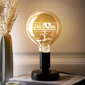 Custom Photo Led Vintage Edison Personalized Acrylic Name Lamp Soft Light Bulbs - MadeMineUK