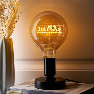 Custom Photo Led Vintage Edison Personalized Acrylic Name Lamp Soft Light Bulbs - MadeMineUK