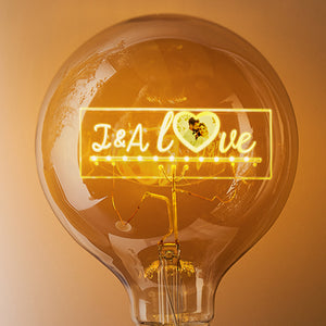 Custom Photo Led Vintage Edison Personalized Acrylic Name Lamp Soft Light Bulbs - MadeMineUK