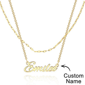 Layered Custom Necklace Personnalized Name Necklace Anniversary Gifts for Her - MadeMineUK