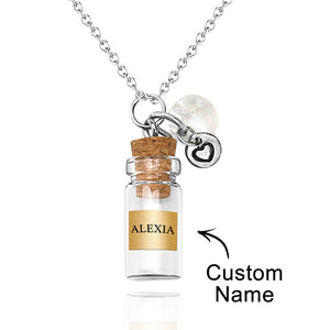 Custom Engraved Necklace Storage Bottle Last Commemoration Unique Gifts - MadeMineUK