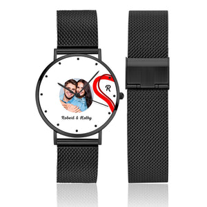 Splicing Red Heart Photo Watch Romantic Valentine's Day Gifts For Couples - MadeMineUK