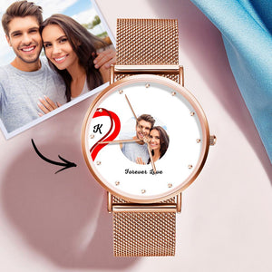 Splicing Red Heart Photo Watch Romantic Valentine's Day Gifts For Couples - MadeMineUK