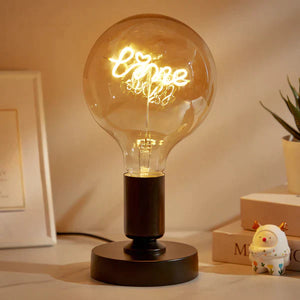 Custom Text Vintage Edison Led Filament Modeling Lamp Soft Light Bulbs Decorative Green Light Led Bulbs - MadeMineUK