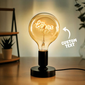 Custom Text Vintage Edison Led Filament Modeling Lamp Soft Light Bulbs Decorative Green Light Led - MadeMineUK