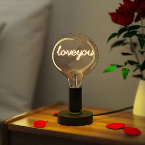 Custom Night Light Bulb Love Edison Bulbs Desktop Lamp Couple Gifts Wedding Proposal Gifts - MadeMineUK