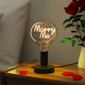 Custom Night Light Bulb Love Edison Bulbs Desktop Lamp Couple Gifts Wedding Proposal Gifts - MadeMineUK