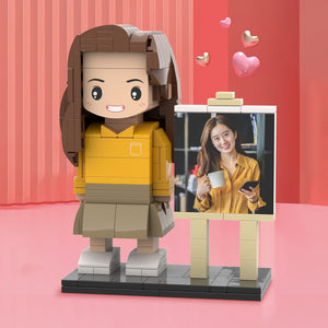 Valentine's Day Gfits Full Body Custom 1 Person Brick Figures Custom Brick Figures with Frame Small Particle Block Toy - MadeMineUK