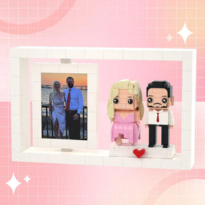 Full Body Customizable 2 People Souvenirs Custom Brick Figures Photo Frame Small Particle Block Brick Me Figures Customized Gifts - MadeMineUK