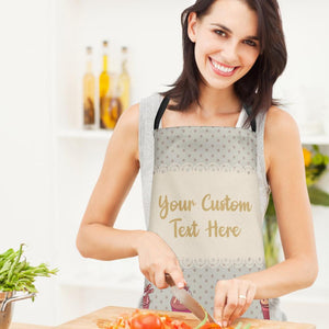 Custom Kitchen Cooking Apron with Your Text and Cupcake