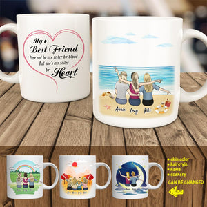 Personalised Best Friends Coffee Mug For Girls