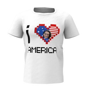 Custom Face I Love America T-shirt - MyfaceTshirt