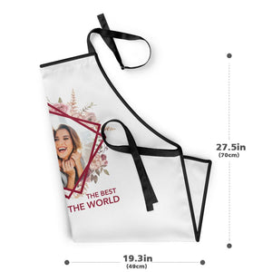 Custom Kitchen Cooking Apron with Your Photo and The Best Cook in the World