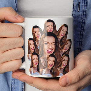 Personalised mash face print twin sides mugs