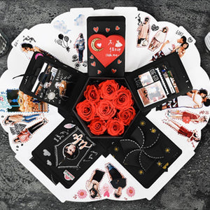 DIY Creative Heart Explosion Box - Red & White