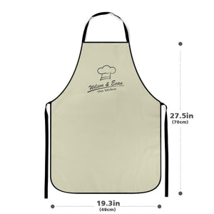 Custom Kitchen Cooking Apron with Names of You and Your Love