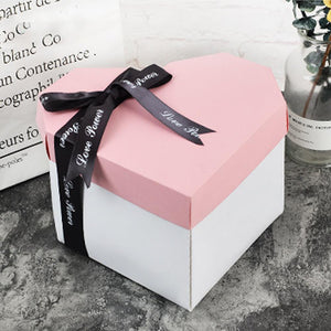 DIY Creative Heart Explosion Box - Pink & White
