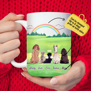MyPhotoMugs?personalised Dog And Dog's Friends Coffee Mug - Meteor-like rainbow memories