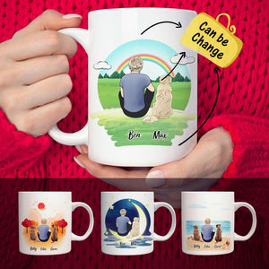 Personalised Dog And Dog Owner Coffee Mugs